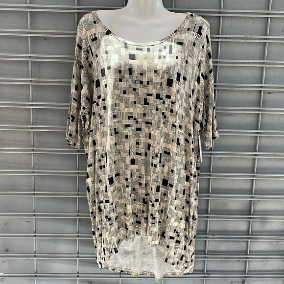 LulaRoe Jersey Geometric Printed Geometric Irma Tunic Top-0919-3 - Picture 5 of 12